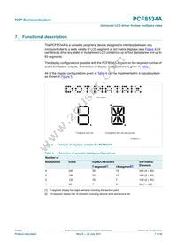 PCF8534AHL/1 Datasheet Page 7