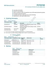 PCF8576DT/F2 Datasheet Page 2