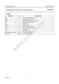 PCF8576T/1 Datasheet Page 5