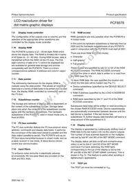 PCF8578H/1 Datasheet Page 15