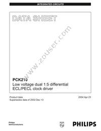 PCK210BD Datasheet Cover