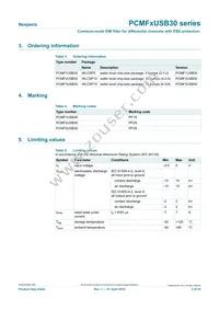 PCMF3USB30Z Datasheet Page 3