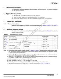 PCX7447AVGH1167NB Datasheet Page 9