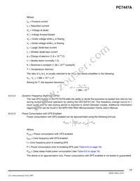 PCX7447AVGH1167NB Datasheet Page 17