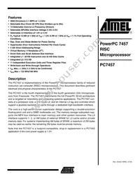 PCX7457VGU933NC Datasheet Cover