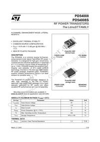 PD54008 Datasheet Cover