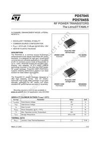 PD57045S Datasheet Cover