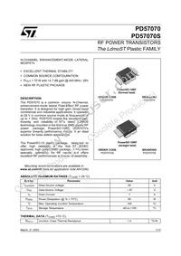 PD57070S Datasheet Cover