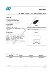 PD84001 Datasheet Cover