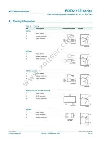 PDTA113ES Datasheet Page 3