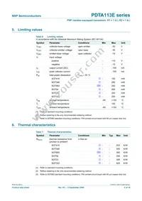 PDTA113ES Datasheet Page 5