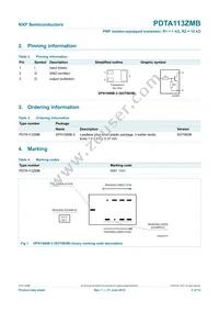PDTA113ZMB Datasheet Page 3