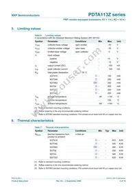 PDTA113ZS Datasheet Page 5