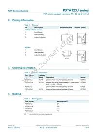 PDTA123JE Datasheet Page 3