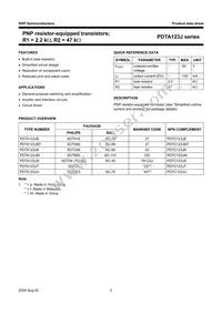 PDTA123JS Datasheet Page 2
