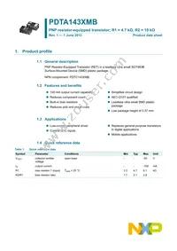 PDTA143XMB Datasheet Page 2