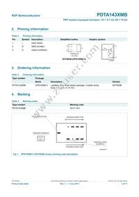 PDTA143XMB Datasheet Page 3