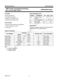 PDTA143ZK Datasheet Page 2