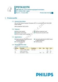 PDTA323TK Datasheet Cover