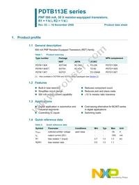 PDTB113EK Datasheet Cover