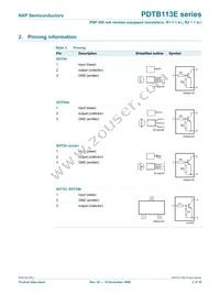 PDTB113EK Datasheet Page 2