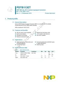 PDTB113ET Datasheet Page 2