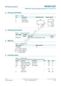 PDTB113ET Datasheet Page 3