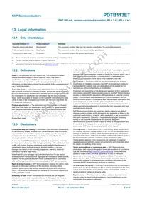 PDTB113ET Datasheet Page 9