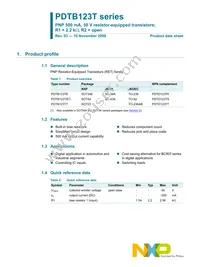 PDTB123TS Datasheet Cover