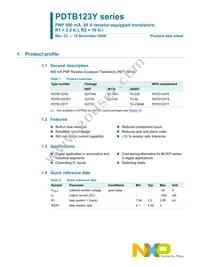 PDTB123YK Datasheet Cover