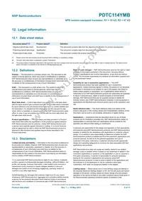 PDTC114YMB Datasheet Page 10