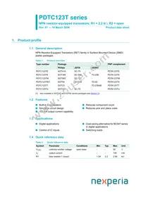 PDTC123TE Datasheet Cover