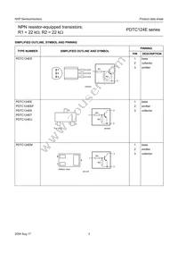 PDTC124ES Datasheet Page 3