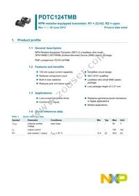 PDTC124TMB Datasheet Page 2