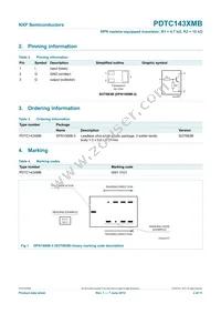 PDTC143XMB Datasheet Page 3