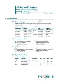 PDTC144ET/DG/B2 Datasheet Cover