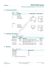 PDTC144ET/DG/B2 Datasheet Page 2