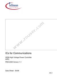 PEB 2026 T-S V1.1 Datasheet Cover