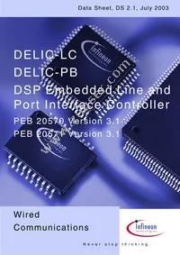 PEB 20571 F V3.1 Datasheet Cover