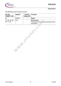 PEB20320H-V34 Datasheet Page 21