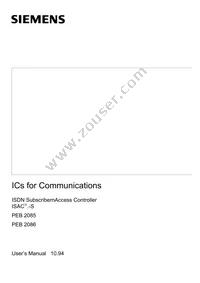 PEB2086H-V14TR Datasheet Cover