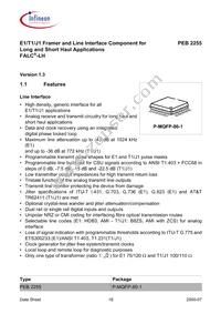 PEB2255H-V13 Datasheet Page 18