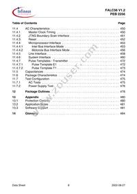 PEB2256H-V12 Datasheet Page 8