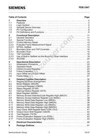 PEB2447H-V12 Datasheet Page 3