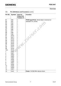 PEB2447H-V12 Datasheet Page 7