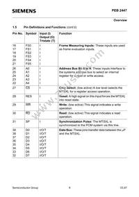 PEB2447H-V12 Datasheet Page 8