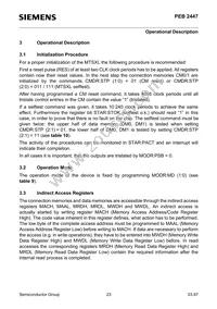 PEB2447H-V12 Datasheet Page 23