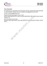 PEF 20525 F V1.3 Datasheet Page 15