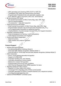 PEF 20525 F V1.3 Datasheet Page 18