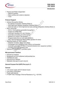 PEF 20532 F V1.3 Datasheet Page 20